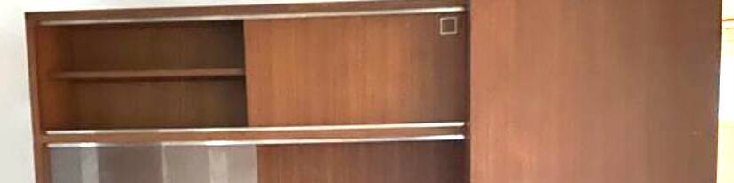 Vintage Scandinavian teak bookcase, vintage teak wardrobe
