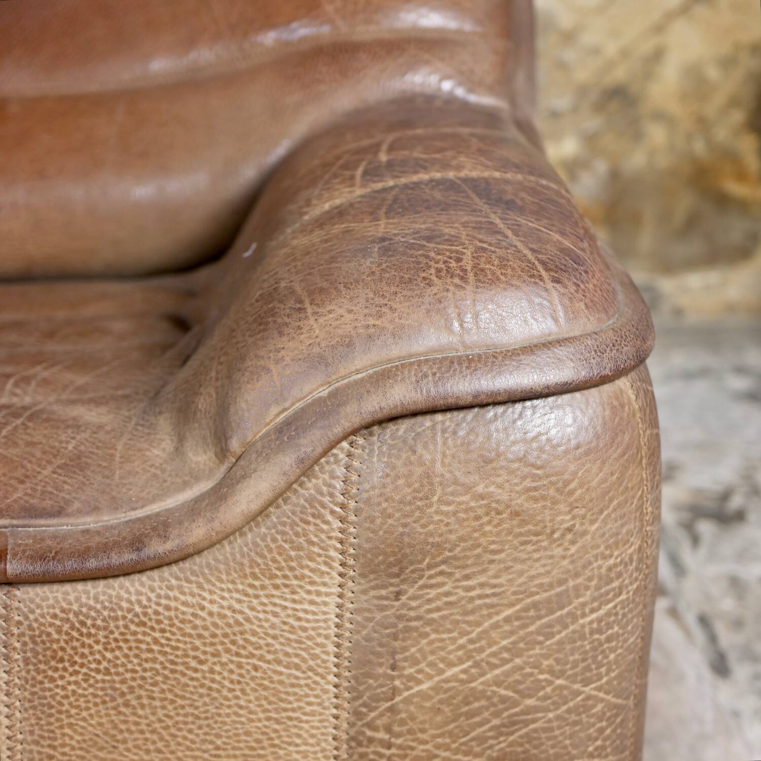 De Sede DS-84 sofa in taupe buffalo leather