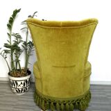 Toad padded Green Velvet armchair