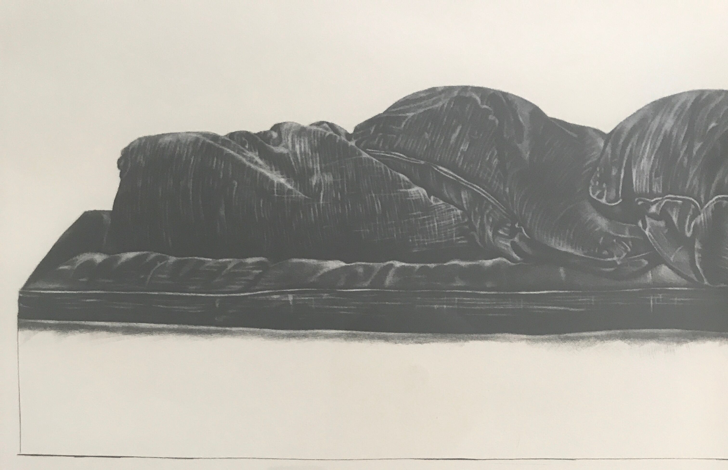 Black engraving signed by Wolfgang Gafgen, circa 1975