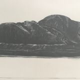 Black engraving signed by Wolfgang Gafgen, circa 1975