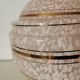 ball pendant light, art deco, in clichy glass, pink and gold, from the 30s