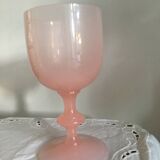 Pink opaline soliflore and bowl
