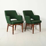 Pair of Green Oslosund armchairs by Kinnarps, 1950s