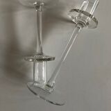 Product BHV Asymmetrical pair of glass candle holders 1980