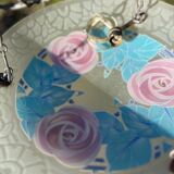 Beautiful Art Deco Loys Lucha chandelier with roses motif