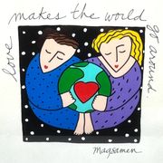 Sandra Magsamen, Love makes the world go round, mixed media, c. 1990