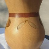 Sandstone pitcher decorated hand Nadège de Sarreguemines 1970