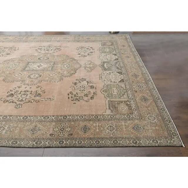 1970s Vintage Persian Handmade  Orange Oversized Area Rug 286x387