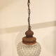 Lustre baroque ancien verre moulé forme fraise