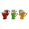 6 mugs en céramique colorée, Churchill England