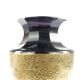 Art Deco vase, manganese glass, oroplastic, Czechoslovakia, 1930s