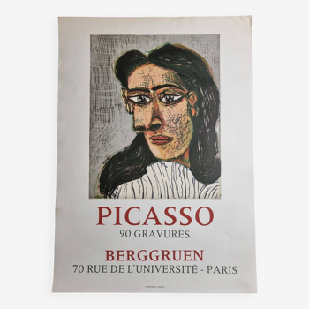 Original lithographic poster after Pablo Picasso, Portrait of a Woman, 1971
