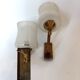 Pair of wall lamps in gilded brass 1960