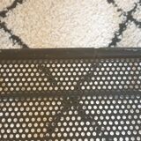 Pair of folding chairs in perforated metal
