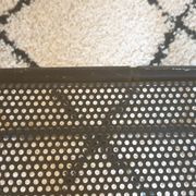 Pair of folding chairs in perforated metal