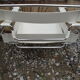 Marcel Breuer's Wassily B 3 armchairs pair in white and chrome leather