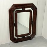 Large dark rattan mirror 1970’s