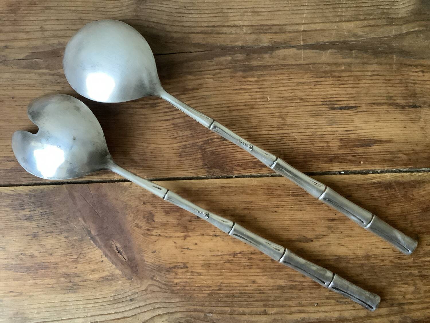 Silver-plated salad servers, Italy 1980