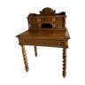 Oak secretary, twisted feet