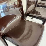 Set of 5 Selene plastic chairs designed by Vico Magistretti Artemide