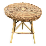 Rattan Tripod Stool