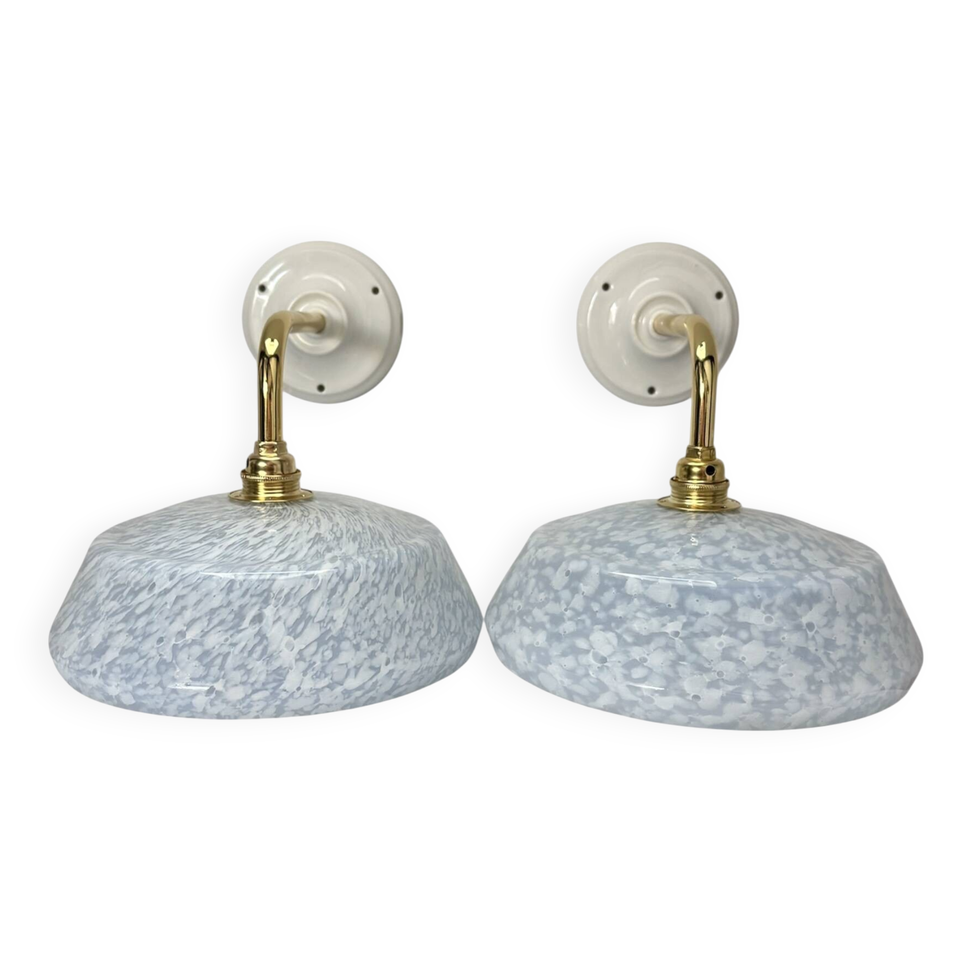 Pair of blue wall sconces