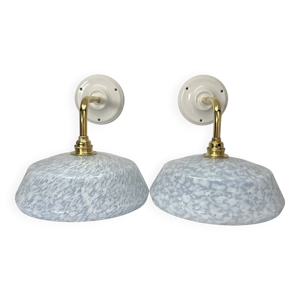 Paire d’appliques murales - bleues