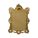 Italian Crested Mirror Rococo Style Gold-Colored Resin 84cm