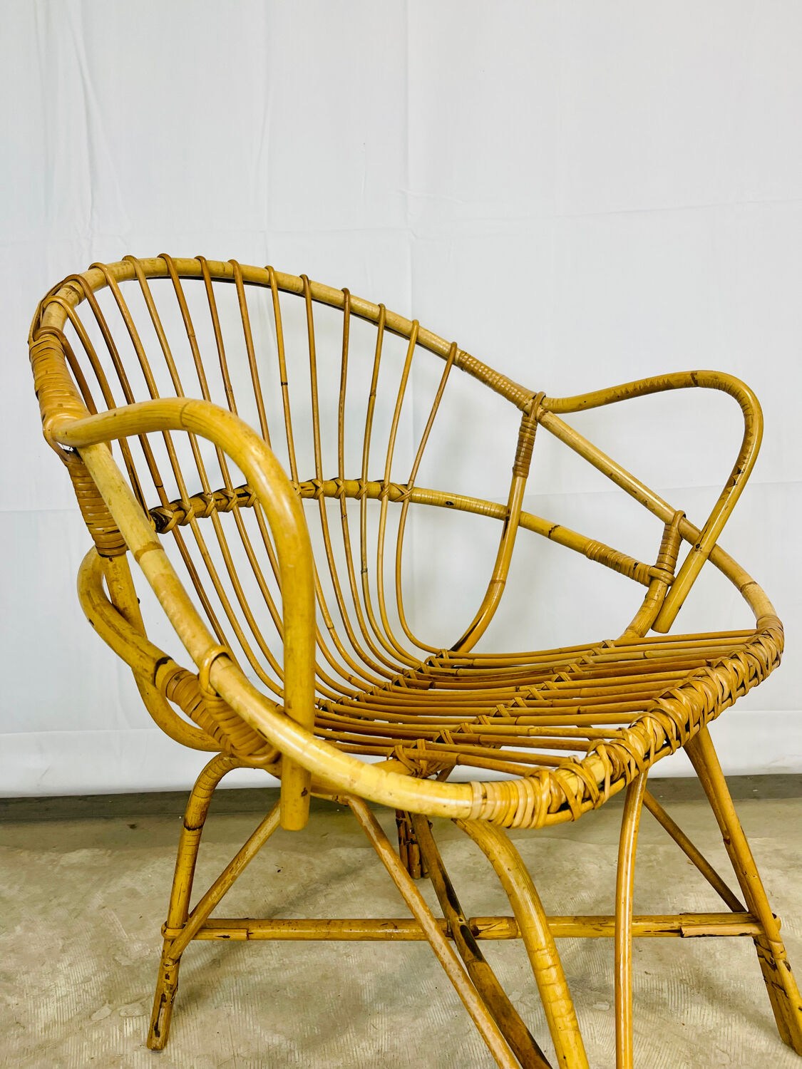 Rattan armchair