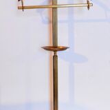 Retro night valet in brass and wood in Neoclassical style