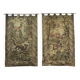 Pair of 20th century wall tapestries with animal decor