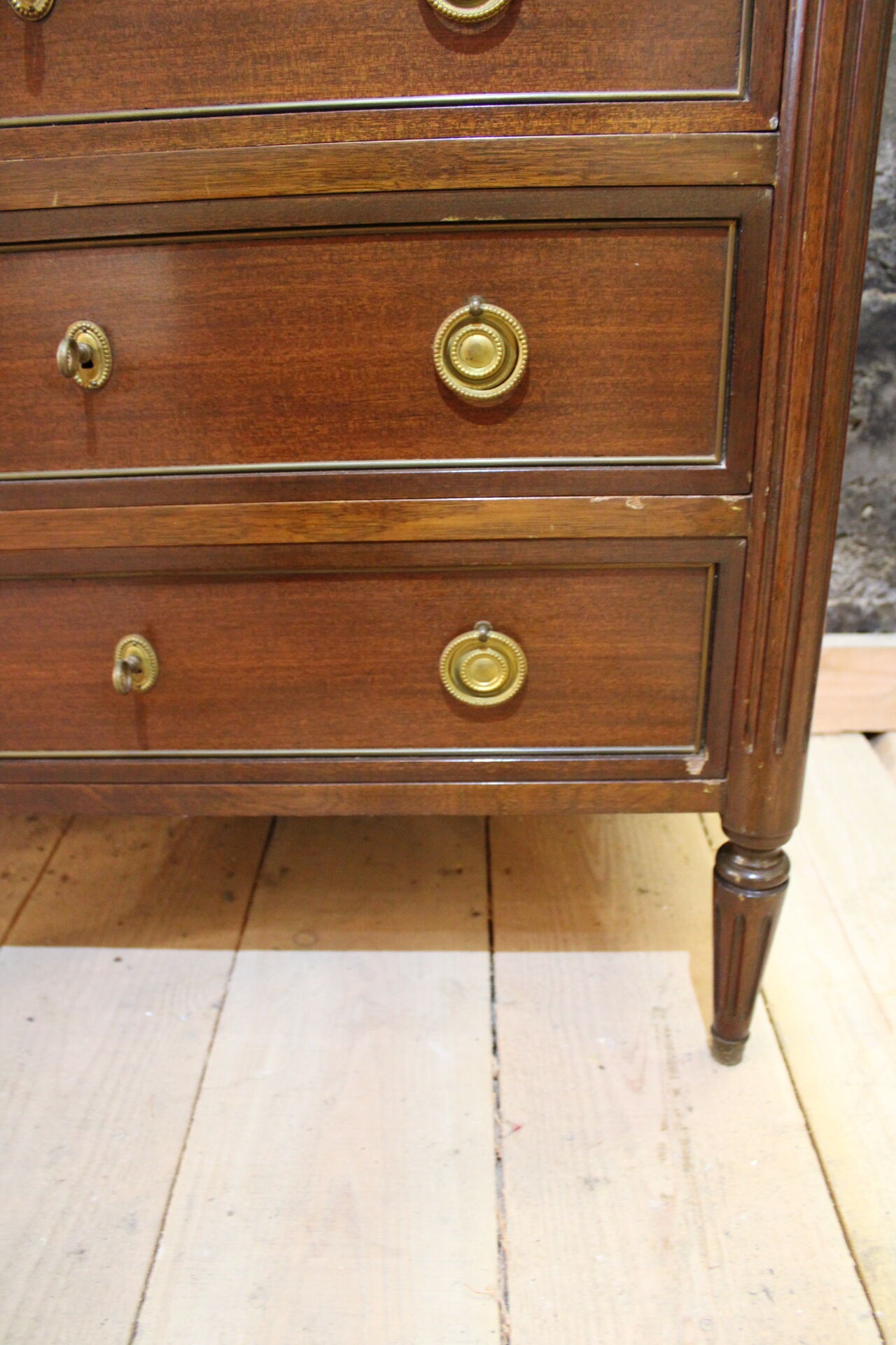 Former secretary on marble