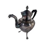 Service à café et à thé style Empire en métal argenté. Marqué RM pour Roux-Marquiand 20ème siècle