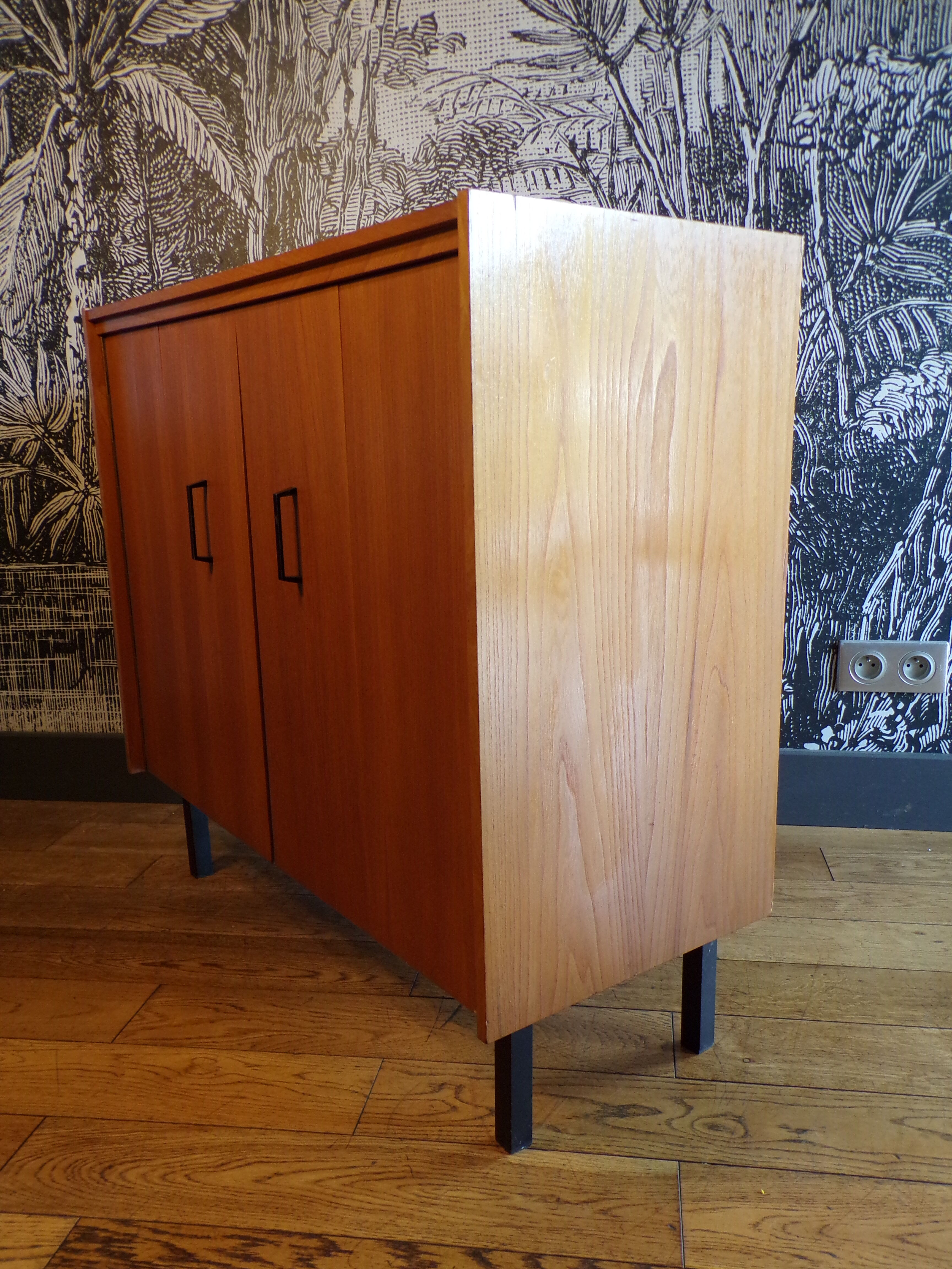 Vintage shoe cabinet with accordion doors