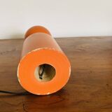 Orange turned wooden lamp base