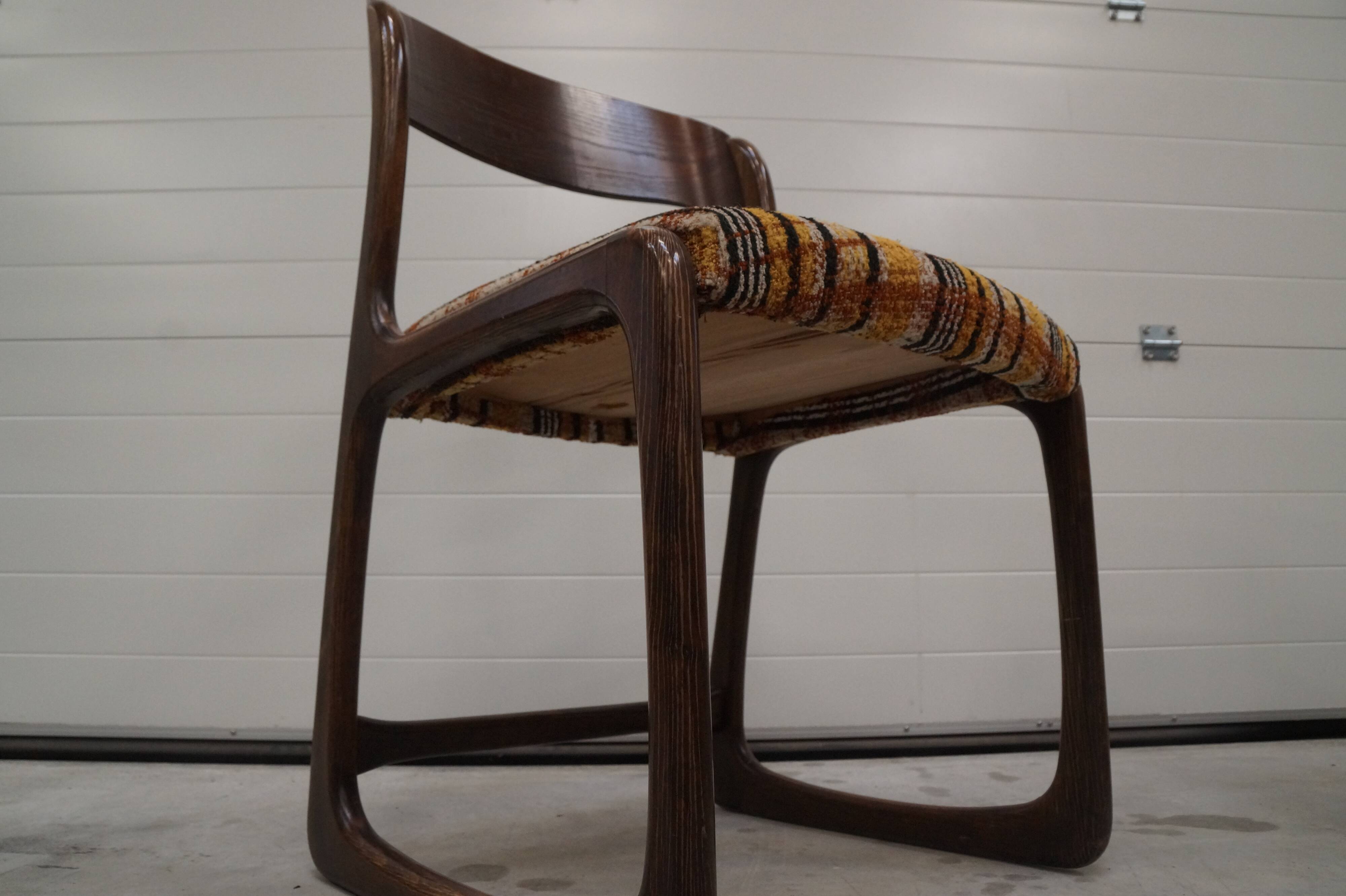 Set of 4 chairs baumann sled