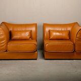 De Sede DS-19 model 'Pagoda' modular Sofa in Cognac Leather