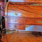 Empire Cylinder Desk Return from Egypt Mahogany and Gilt Bronze