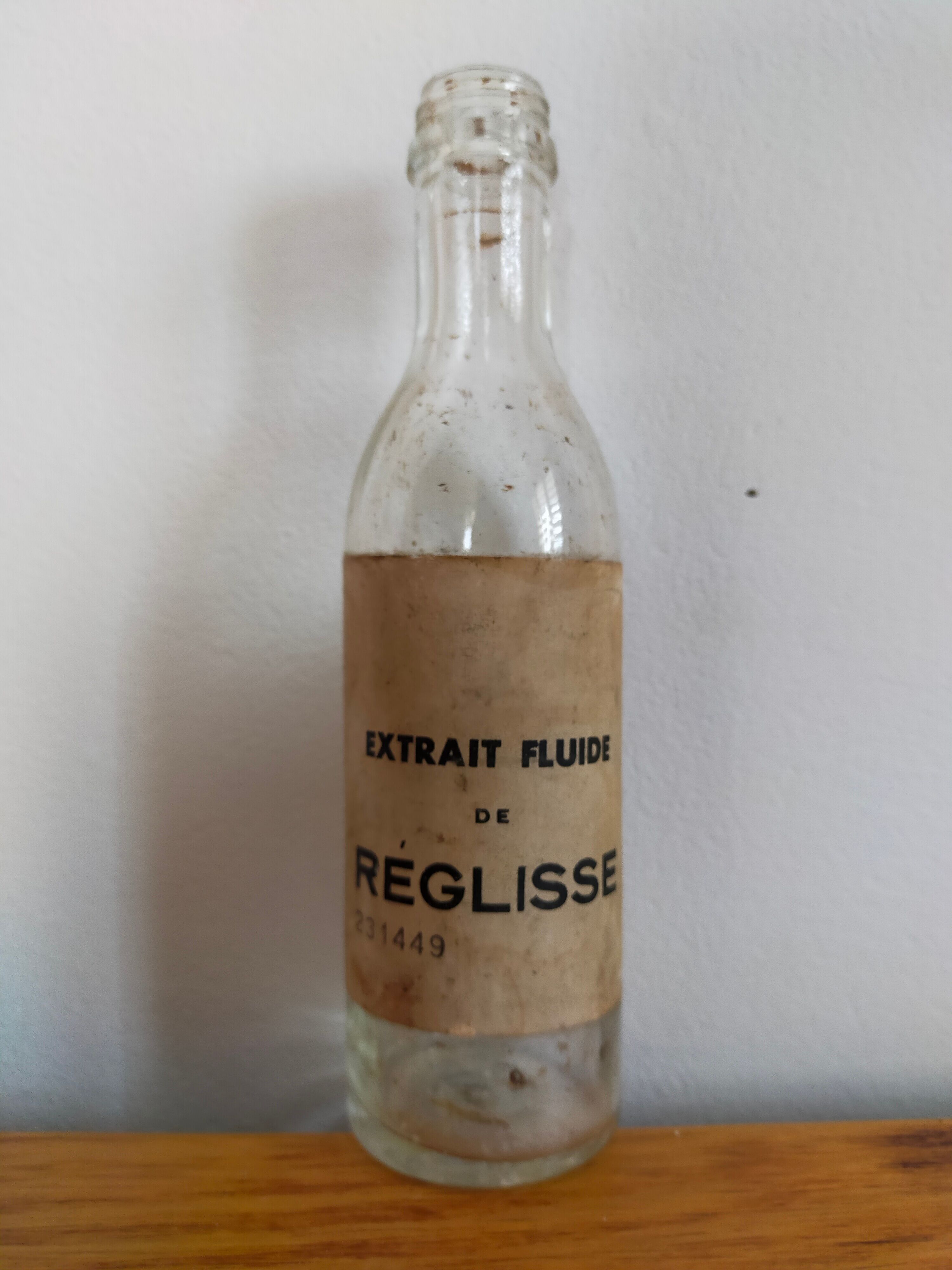 Bottle or old bottle in vintage glass apothecary pharmacy curiosity