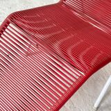 Vintage 1970s Elefant Möbel Spaghetti reclining chair for the garden.