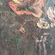 French vintage oil painting of flowers, signed A. Terrier