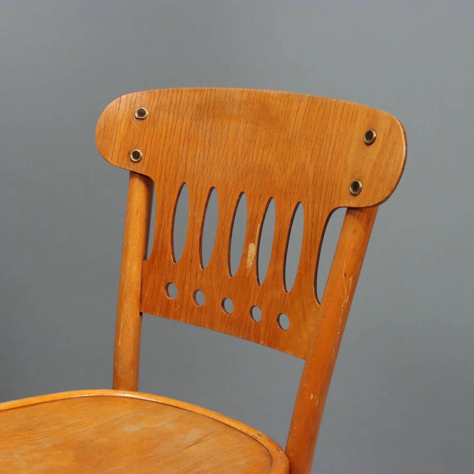 Paire de chaises en hêtre courbé