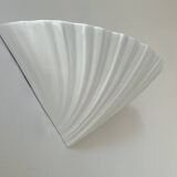 Vintage porcelain shell wall lamp, France 1970