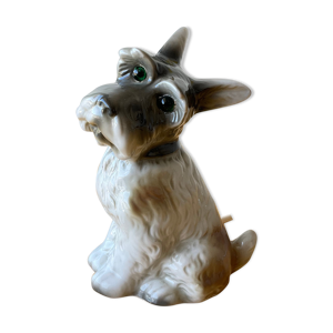 Lampe Fox Terrier en porcelaine