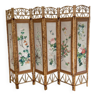 Old Japanese style bamboo screen