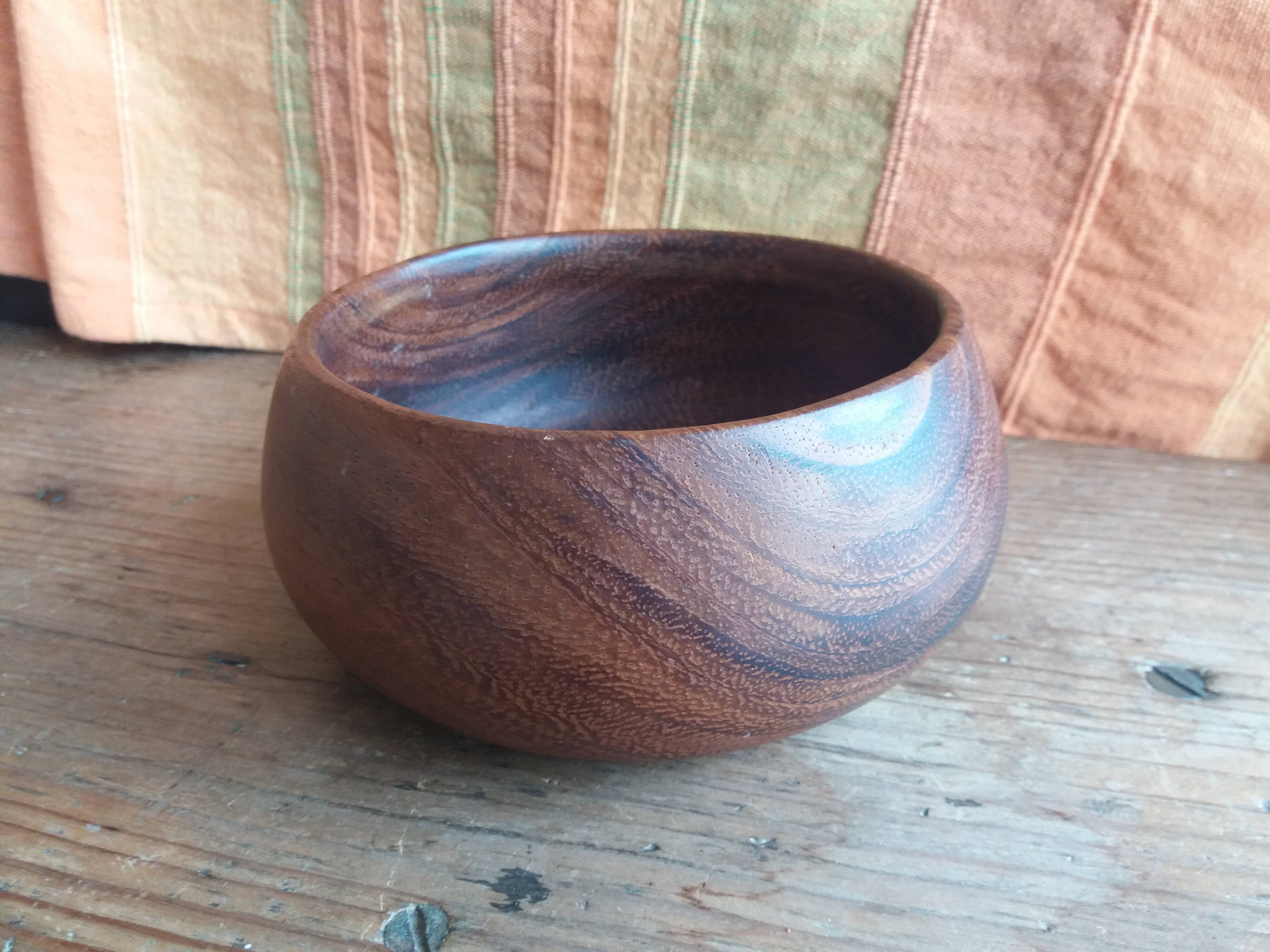 Turned wood bowl
