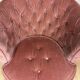 Powdered pink velvet toad chair