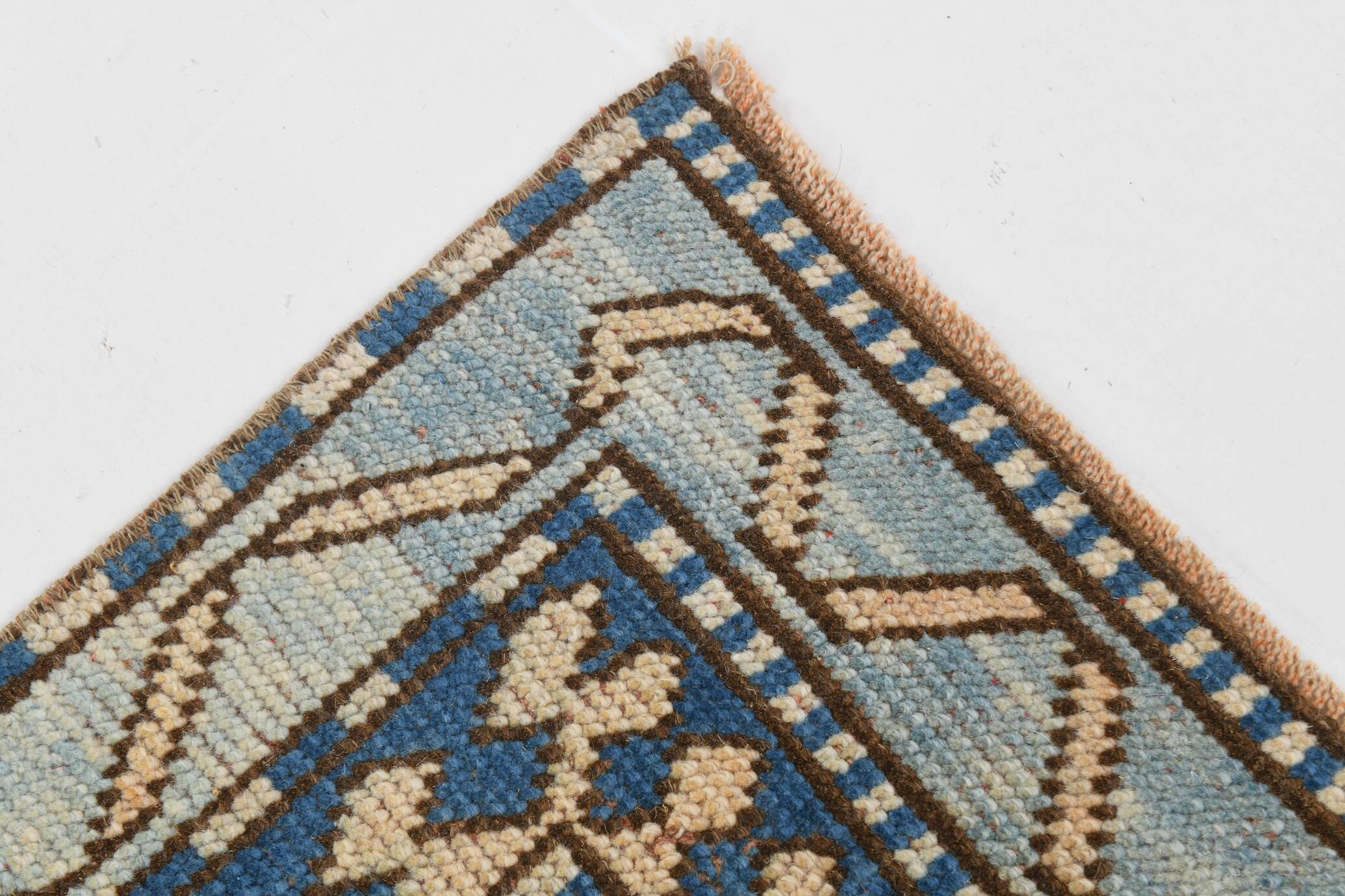 6x11 Unique Handmade Blue Persian Rug, 188x328Cm