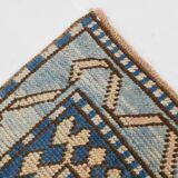 Tapis persan bleu fait main unique 6x11, 188x328Cm